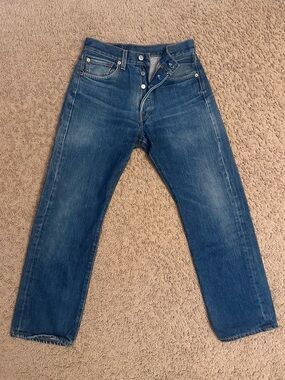 Levi's 501 Original Fit Jeans Medium Wash Straight Leg Button Fly 29x30